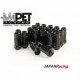 NAKRĘTKI KUTE JAPAN RACING do felg z wąskimi otworami M12x1,25 - LONG BLACK