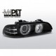 Lampy przód BMW E39 Angel Eyes BLACK Ringi kierunkowskaz LED LPBMA6