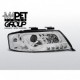 Lampy przód Audi A6 C5 - Chrom DayLight LED Tube DRL jazdy dziennej LPAUB6