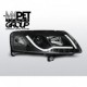 Lampy przód Audi A6 C6 - Black Xenon DayLight Tube LED DRL jazdy dziennej LPAUC1