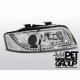 Lampy przód Audi A4 B6 8E - Chrom LED + kierunkowskazy LED LPAUC2