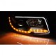 Lampy przód Audi A4 B6 8E - Black LED + kierunkowskazy LED LPAUC3