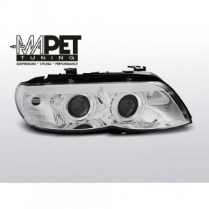 BMW E53 X5 Angel Eyes CHROM CCFL + Pasek LED Xenon LPBMD0