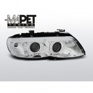 BMW E53 X5 Angel Eyes CHROM Ringi + Pasek LED XENON LPBMC2