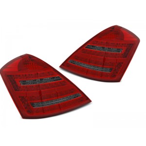 Mercedes S-klasa (W221) red / smoke LED Dynamiczne - DIODOWE LDMED1