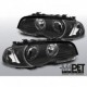 Lampy przód BMW E46 Coupe Cabrio Angel Eyes BLACK Ringi LED LPBMG5