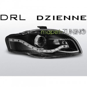 Audi A4 B7 04-08 BLACK Daylight Bi-halogen DRL dzienne LPAUA6