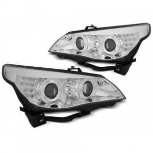BMW E60 / E61 03-07 CHROM Angel Eyes CCFL + kierunkowskaz LED LPBMH8
