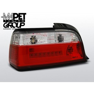 BMW E36 Coupe / Cabrio CLEAR Red/White LED BAR LDBM77