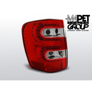 Lampy tylne Jeep Grand Cherokee - Red / White Led - diodowe LDCH08