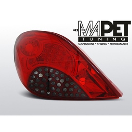 Peugeot 207 Red / Black LED - czarne diodowe LDPE18