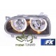Lampy przód VW Golf 3 clearglass Power Look Black Angel Eyes LPVW29 DEPO