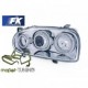 Lampy przód VW Golf 3 Clear Angel Eyes CHROM Soczewkowe LPVW47 DEPO