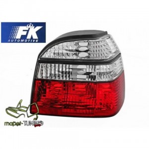 VW Golf 3 clearglass Red/White Czerwono/Białe DEPO LTVW97