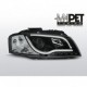 Lampy przód Audi A3 8P 03-08 Tube Light BLACK LED LPAU98