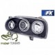 Lampy przód VW Golf 3 Clear Angel Eyes BLACK Soczewkowe LPVW48 DEPO