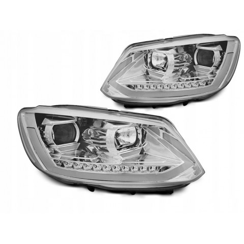 Lampy przód VW Touran II - CHROM LED diodowe - LPVWS3