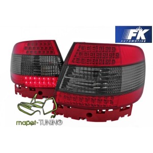 Lampy tył Audi A4 B5 Sedan - Red / Black LED Clear diodowe LDAU83