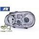 Lampy przód VW Golf 4 clearglass CHROM soczewkowe R32 Look LPVW61 DEPO