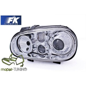 VW Golf 4 clearglass CHROM soczewkowe R32 Look LPVW61 DEPO