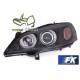 Lampy przód Opel Astra G clearglass BLACK Angel Eyes Ringi DEPO LPOP32