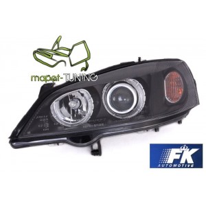 Opel Astra G clearglass BLACK Angel Eyes Ringi DEPO LPOP32