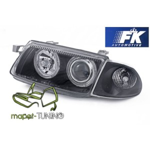 Opel Astra F Clear BLACK Angel Eyes soczewki ringi LPOP89 DEPO