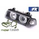 Lampy przód BMW E36 Sedan / Compact / Touring Angel Eyes BLACK DEPO LPBM21