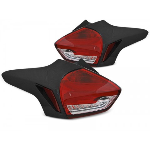 Lampy tył FORD FOCUS 3 2015- RED WHITE LED diodowe LDFO64