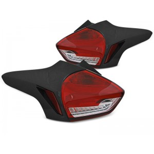 Lampy tył FORD FOCUS 3 2015- RED WHITE LED diodowe LDFO64