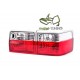 Lampy tył Audi 80 clearglass Red / White - czerwono białe LTAU19