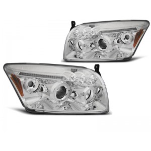 Lampy przód DODGE CALIBER 06-12 ANGEL EYES CHROME LPDO19
