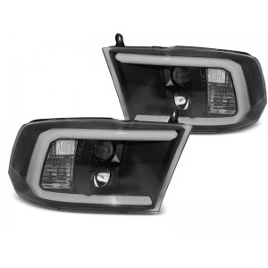 Lampy przednie DODGE RAM 09-18 TUBE LED BLACK LPDO22