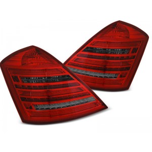 Mercedes S-klasa (W221) RED SMOKE LED SEQ Dynamiczne - DIODOWE LDMEE2