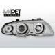 Lampy przód BMW E46 Sedan / Touring 99-01 Angel Eyes CHROM Ringi LPBM38