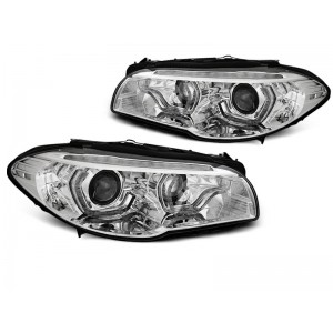 Lampy przód BMW F10 F11 10-13 Bi- XENON Angel LED CHROM SEQ DRL LPBMM3