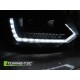 Lampy przód VW T5 10- LED TUBE LIGHT BLACK - diodowe światła dzienne LPVWS6