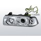 Lampy przód BMW E36 COUPE CABRIO CHROM clearglass Angel Eyes ringi LPBM03