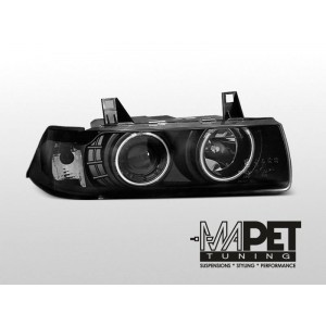 BMW E36 COUPE CABRIO clear BLACK Angel Eyes ringi CCFL BM70