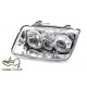 Lampy przód VW Bora clear CHROM soczewkowe Angel Eyes DEPO LPVWB9