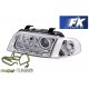 Lampy przód Audi A4 B5 95-99 Angel Eyes Chrom soczewkowe LPAU09