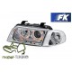 Lampy przód Audi A4 B5 95-99 Angel Eyes Chrom soczewkowe LPAU09