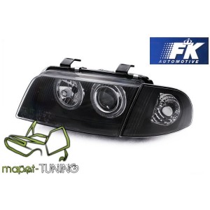 Audi A4 B5 94-99 clearglass Black Angel Eyes soczewkowe LPAU11