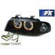 Lampy przód Audi A4 B5 94-99 Black Angel Eyes soczewkowe LPAU11