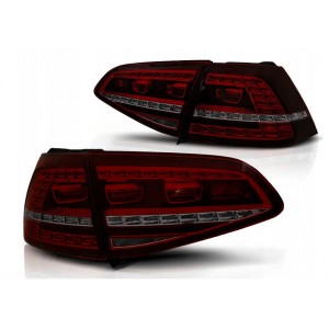 Lampy tył VW Golf 7 - SPORT RED SMOKE SEQ - DIODOWE Dynamiczne LDVWI7