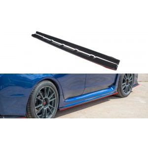 Dokładki Progów V.2 Black+Red - SUBARU WRX STI