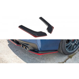 Splittery Boczne Tylnego Zderzaka V.2 Black+Red - SUBARU WRX STI
