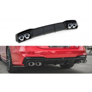 Dyfuzor Tylnego Zderzaka + Atrapy Wydechu - Audi A7 C8 S-Line - S7 look