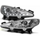 Lampy przód Peugeot 207 - Chrome LED - diodowe LPPE32