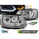 Lampy przód VW T5 2010- CHROM T6 LOOK diodowe światła dzienne LPVWT1